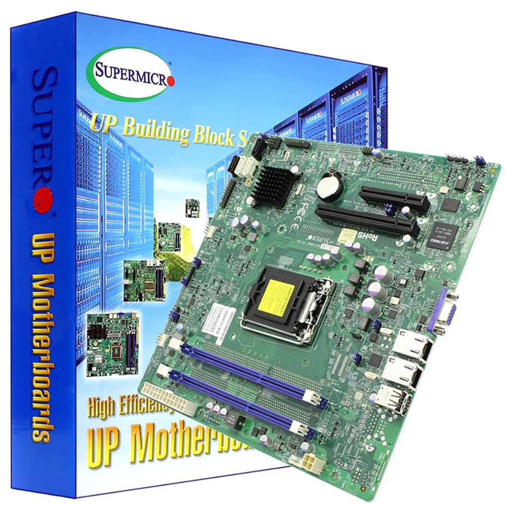 Материнская плата SuperMicro MBD-X10SLL-SF-O RTL Micro-ATX  LGA1150  2xSATA3  2xSATA2  2xRJ45  4xUSB2.0 VGA  PCI-E 3.0x8