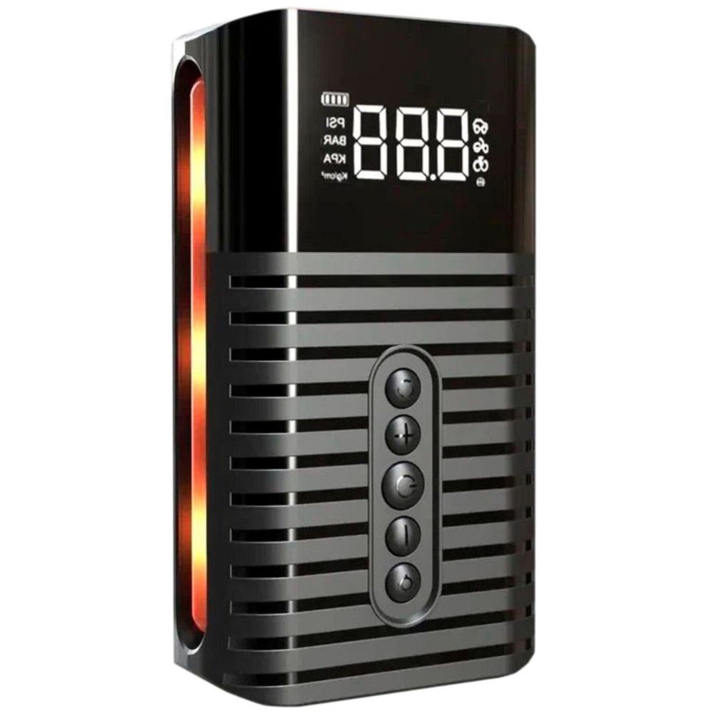 Компрессор автомобильный SmartiNext , черный SN-ND29PRO-3in1 Зарядка от USB: 5В. Регулируемый и автоматический режим установки уровня давления: Да. Производительность компрессора 38 л/мин.Тип компрессора: мембранный. Размер: 15.9х9,1х4.6 см. Вес 0.9 кг.