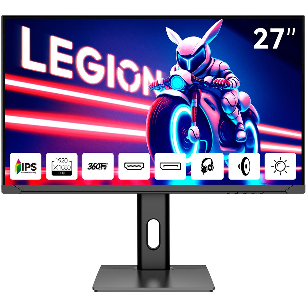 Монитор 27" AIWA MD2710  IPS, 1920x1080, 360Hz, 1ms, 300сd/m, 1000:1, HDR | 2xHDMI(2.0), 2xDP(1.2) | HAS, Pivot, Swivel, ExPSU, Speakers, Vesa 75, Black