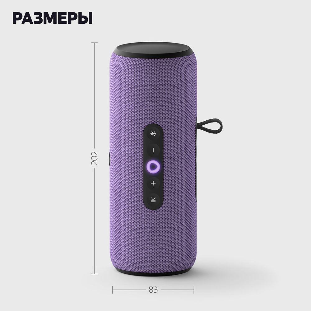 Портативная умная колонка Яндекс Станция Стрит с Алисой, 30 Вт,YNDX-00030VIO , фиолетовый