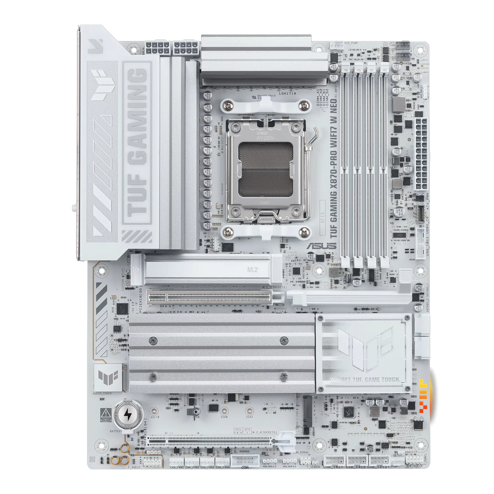 Материнская плата ASUS TUF GAMING X870-PRO WIFI7 W NEO, AM5, X870, 4*DDR5, 2*SATA, 4*M.2, 1*USB 2.0, 4*USB 3.2, 2*Type-C, 3*PCIx16HDMI, ATX; 90MB1NY0-M0EAY0