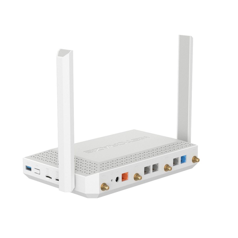 Маршрутизатор NETCRAZE (Keenetic) Netcraze Hero 5G (NC-4110)  Мультигигабитный интернет-центр с модемом 5G, двумя слотами для SIM-карт, Mesh Wi-Fi 6 AX3000, Smart- коммутатором 1×2.5G и 4×1G, многофункциональными портами USB 3.0 и 2.0