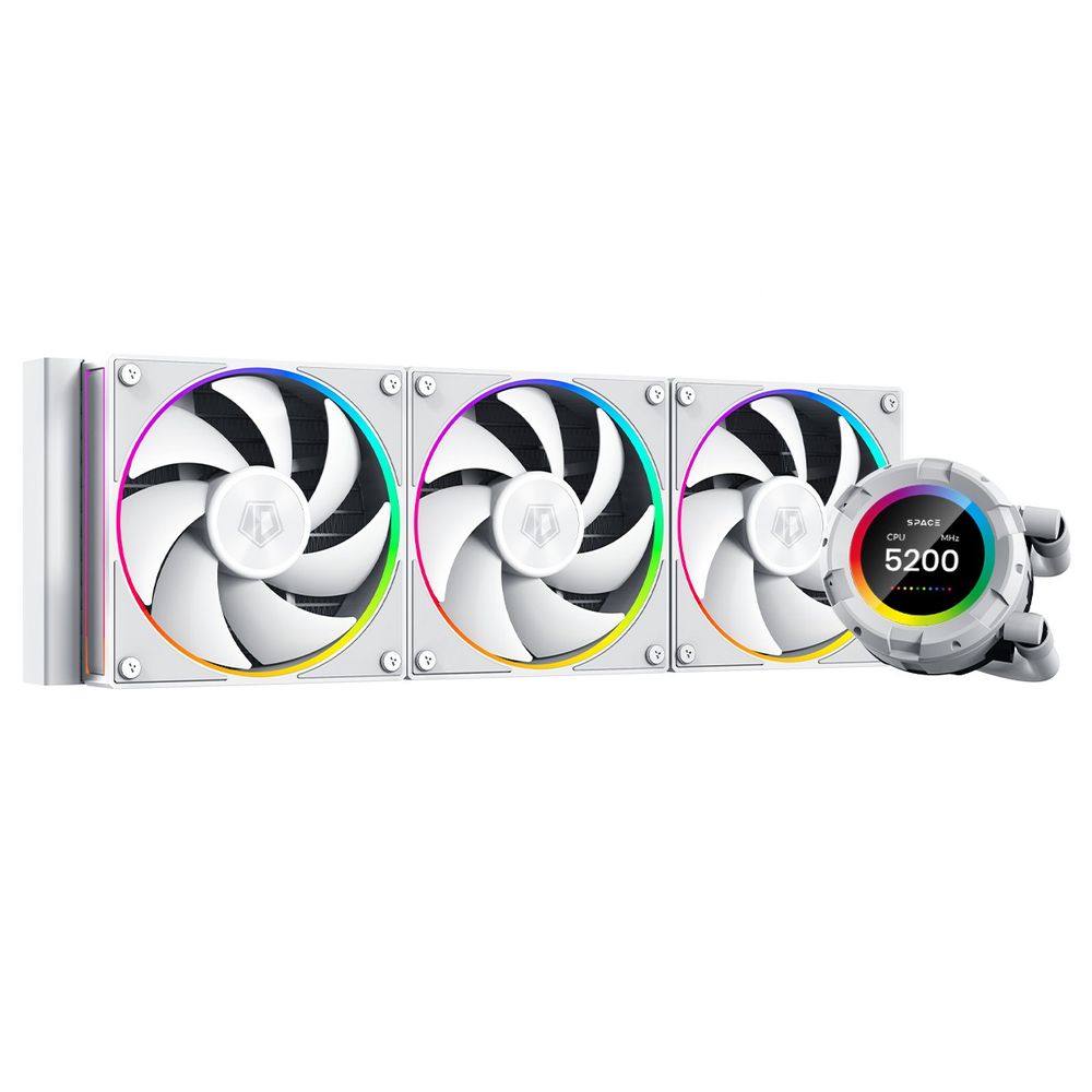 Жидкостная система охлаждения ID-Cooling SL360 WHITE /LCD SCREEN /350W /all Intel /all AMD 