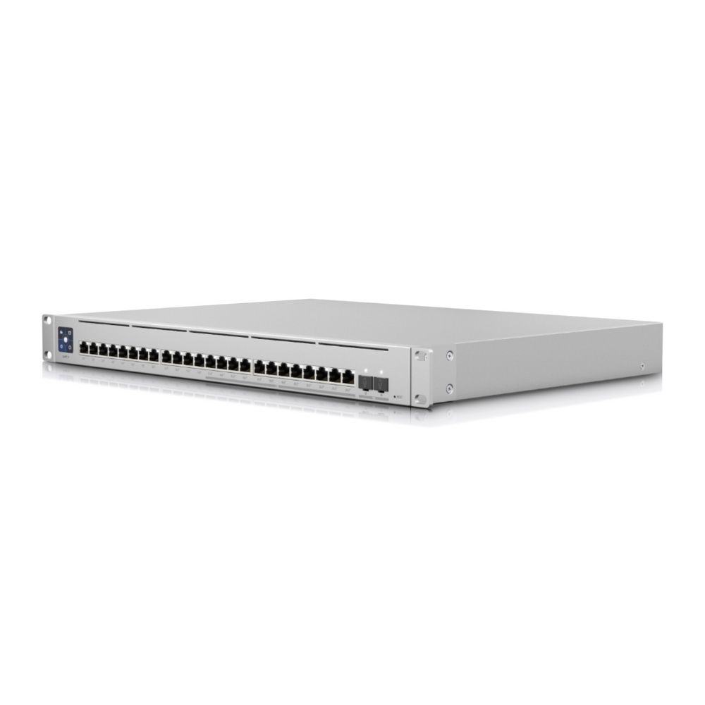 Коммутатор Ubiquiti USW-Enterprise-24-PoE, 12×2.5GbE, 12×1GbE, 2×10G SFP+, PoE 400 Вт, L3