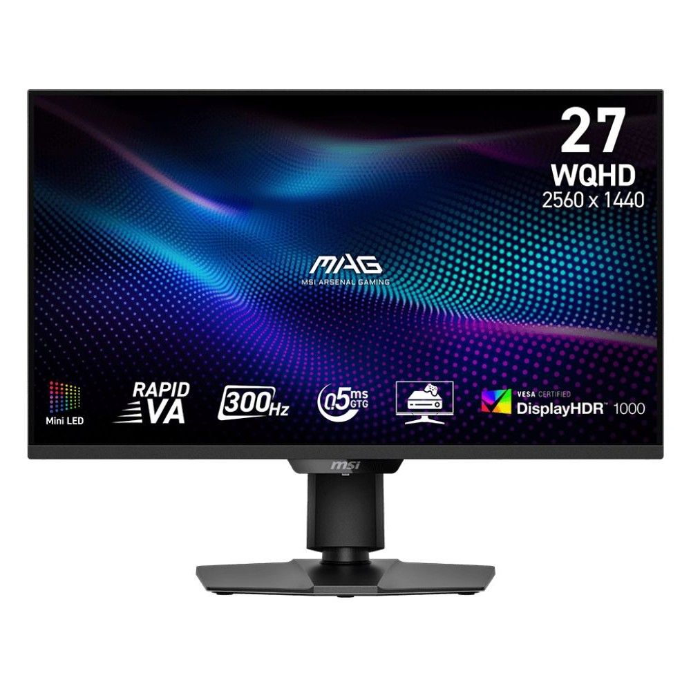 Монитор Bad Pack 27" MSI MAG 274QPF X30MV Black (Rapid VA, 2560x1440, HDMI+HDMI+DP, 0.5 ms, 178°/178°, 300 cd/m, 5000:1, 300Hz, Pivot)