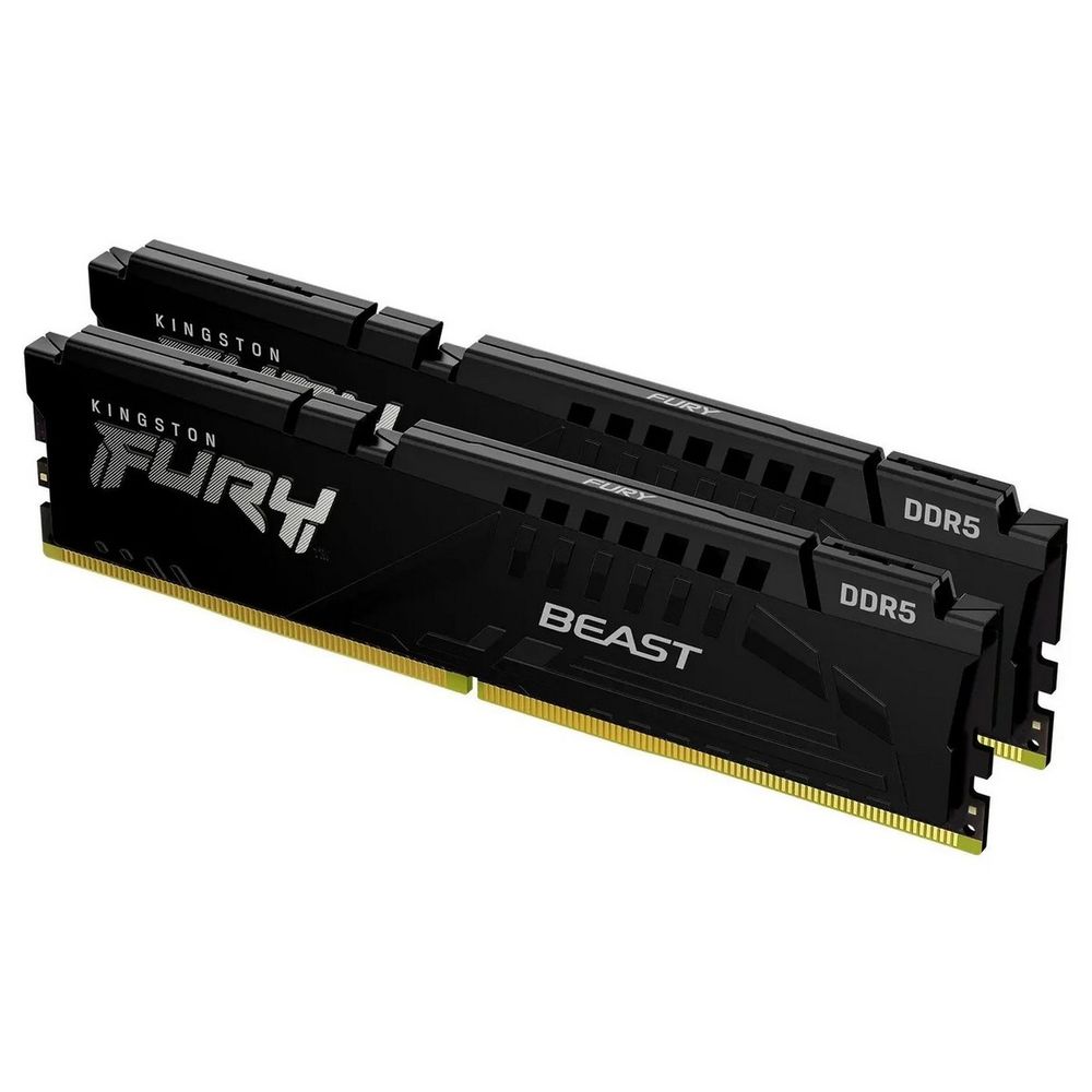 Модуль памяти Kingston 64GB DDR5 6400 DIMM FURY Beast KF564C32BBEK2-64 Non-ECC,  CL32, 1.4V, kit 2*32gb