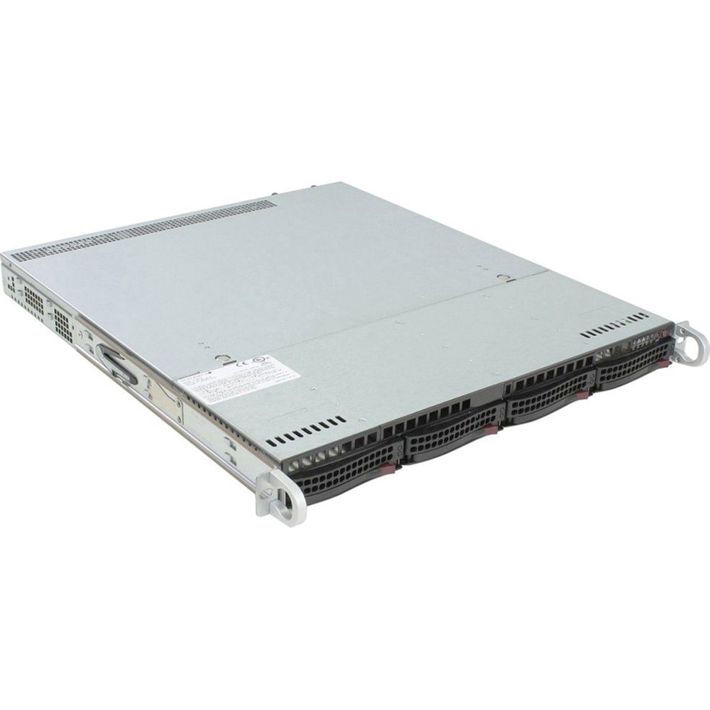 Корпус SuperMicro CSE-813MTQ-R400CB Black 1U SC813MTQ W/ Redundant 400W