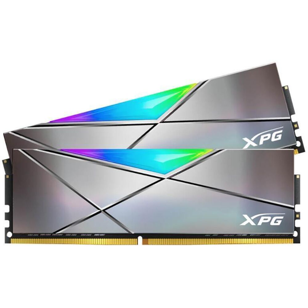 Модуль памяти ADATA XPG SPECTRIX D50 RGB Grey Gaming Memory AX4U32008G16A-DT50 16GB DDR4 3200 DIMM Non-ECC, CL16, 1.35V, Heat Shield, Kit (2x8GB), RTL, (931047)