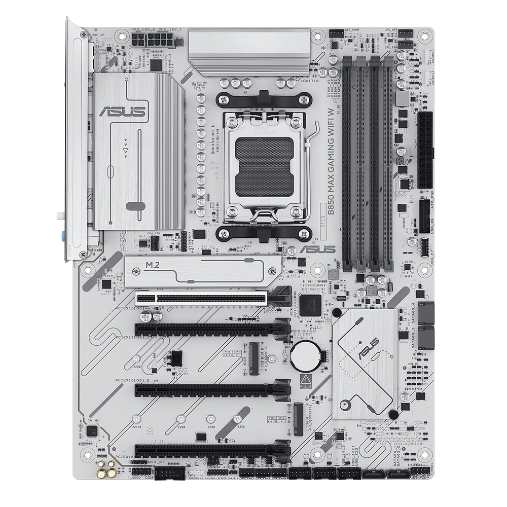 Материнская плата ASUS B850 MAX GAMING WIFI W AM5 ATX 4xDDR5 4xPCIEx16 3xM.2 USB-C DP HDMI 2.5GLAN Wi-Fi 6E