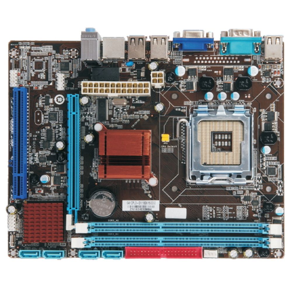 Материнская плата Esonic G41CPL3, Socket 775, Intel®G41+ICH7, 2xDDR3-1333, D-SUB, 1xPCI-Ex16, 1xPCI, 4xSATA2, 1xIDE, 6 Ch Audio, GLan, (6+2)xUSB2.0, COM, mATX, RTL {20}
