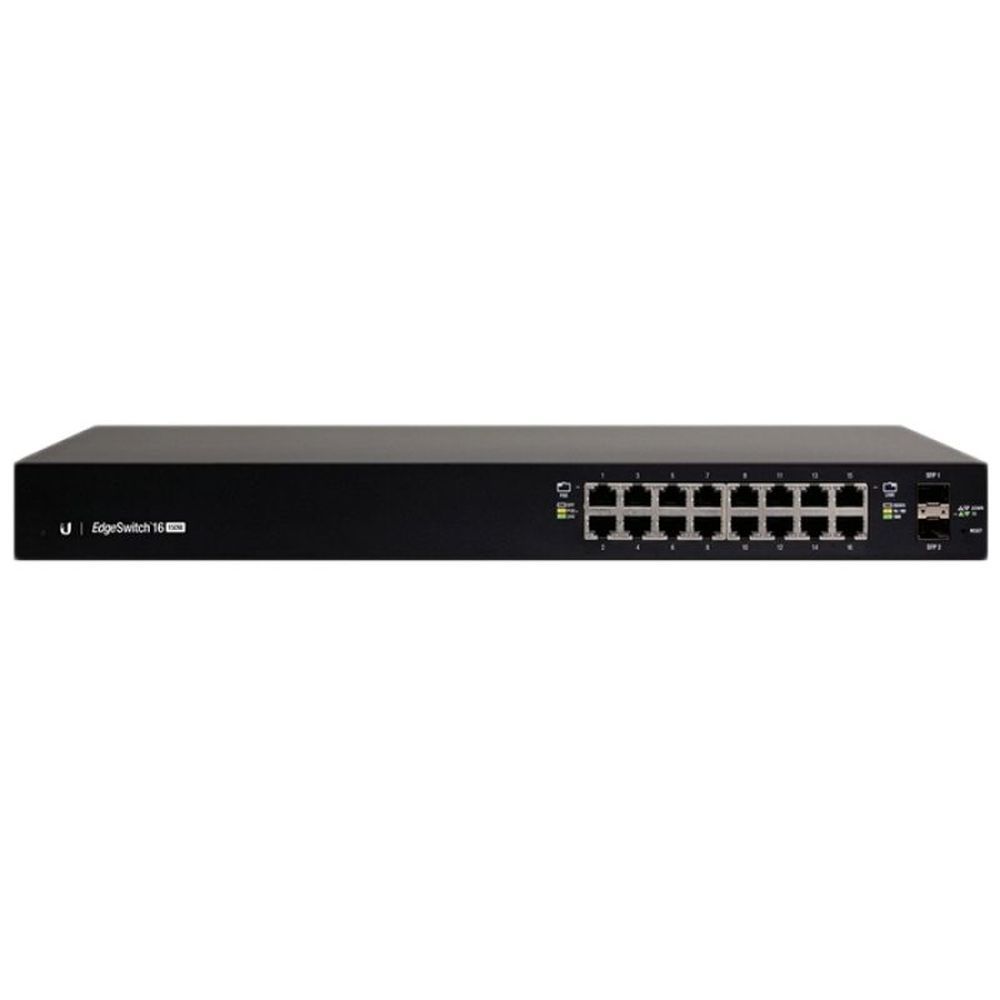 Коммутатор Ubiquiti EdgeSwitch 16-150W |ES-16-150W| Ubiquiti PoE-коммутатор в стойку, 16х 1G RJ45, 2х SFP, раздача 122 |ES-16-150W| Вт