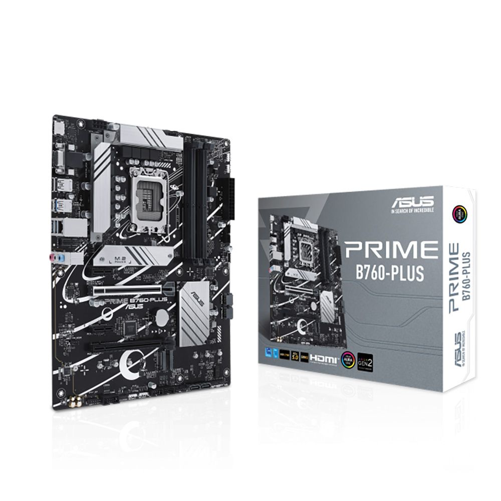 Материнская плата ASUS PRIME B760-PLUS LGA1700 ATX 4xDDR5 2xPCIEx16 2xPCIEx1 3xM.2 USB-C DP HDMI VGA 2.5GLAN (90MB1EF0-M1EAY0)