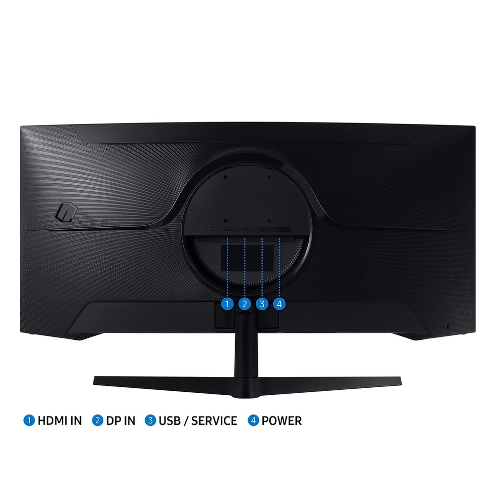 Монитор 34" SAMSUNG C34G55TWWI Odyssey G5 G55T UWQHD Curved VA, 3440x1440, 165Hz, 1ms, 250сd/m, 2500:1, HDR10 | HDMI(2.0), DP(1.4) | ExPSU, Vesa 75, Black