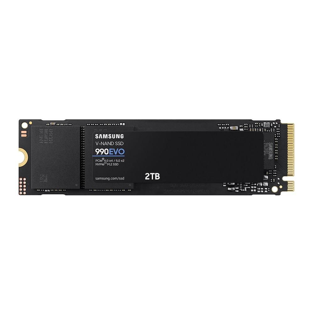 Твердотельный накопитель SSD Samsung M.2 2280 2TB 990 EVO NVMe 2.0, PCIe 4.0 x4, V-NAND
TLC, R/W 5000/4200MB/s, IOPs 700 000/800 000, TBW 1200,
DWPD 0.33