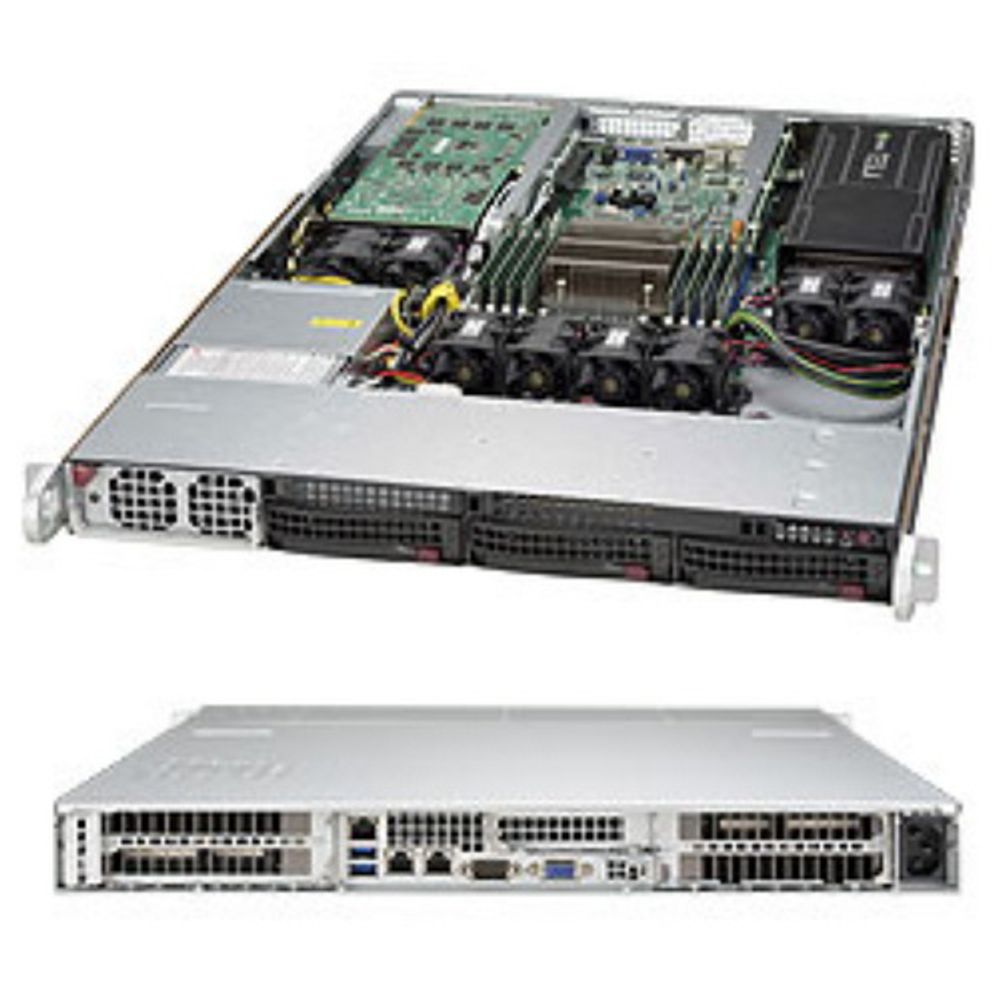 Платформа системного блока SuperMicro SYS-5018GR-T 1U Rackmount CSE-818GTS-1K43BP2 PSU 1400W MB X10SRG-F-O-P LGA2011 8xDDR4 6xSATA3 2xUSB3.0 VGA 2xPCI-E3.0x16 PCI-E3.0x8 for I.B. card