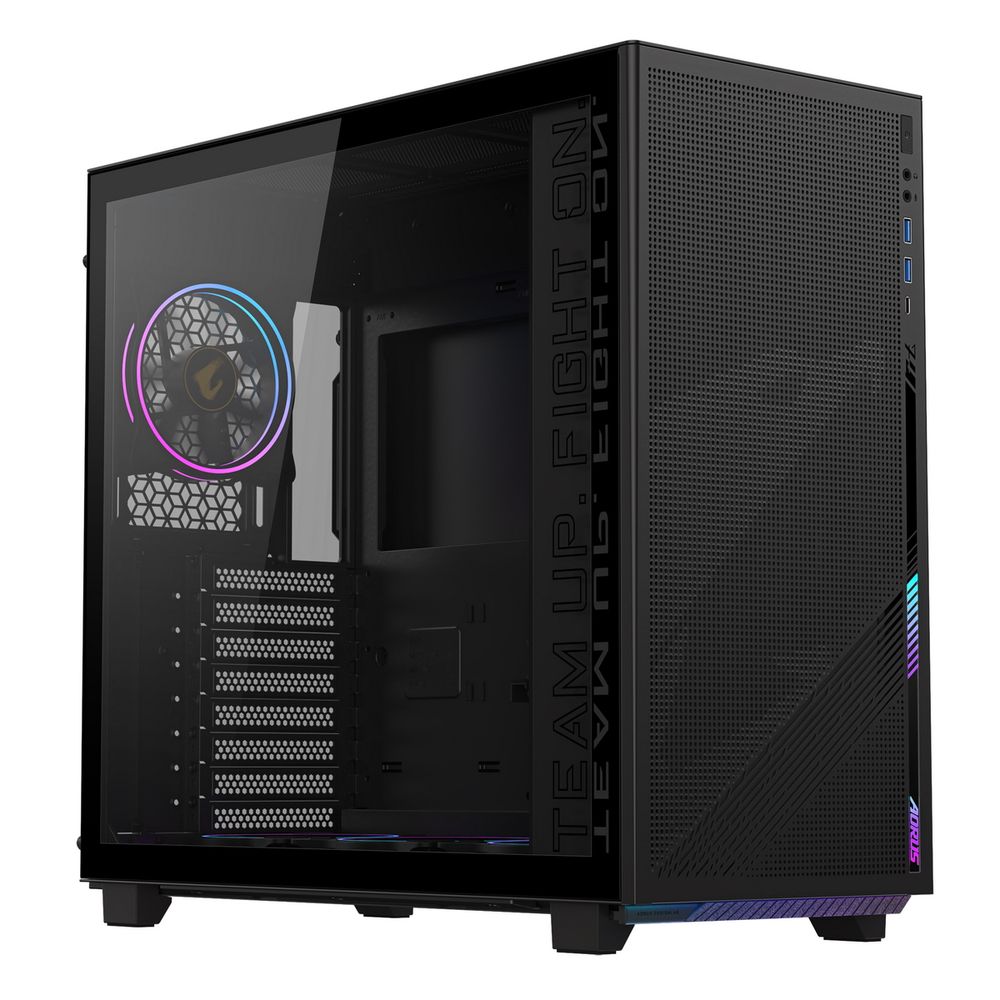 Корпус для ПК Gigabyte AORUS C400G MidTower, ATX, USB-C x1, USB 3.0 x2, Audio I/O, Black,TG (GB-AC400G)