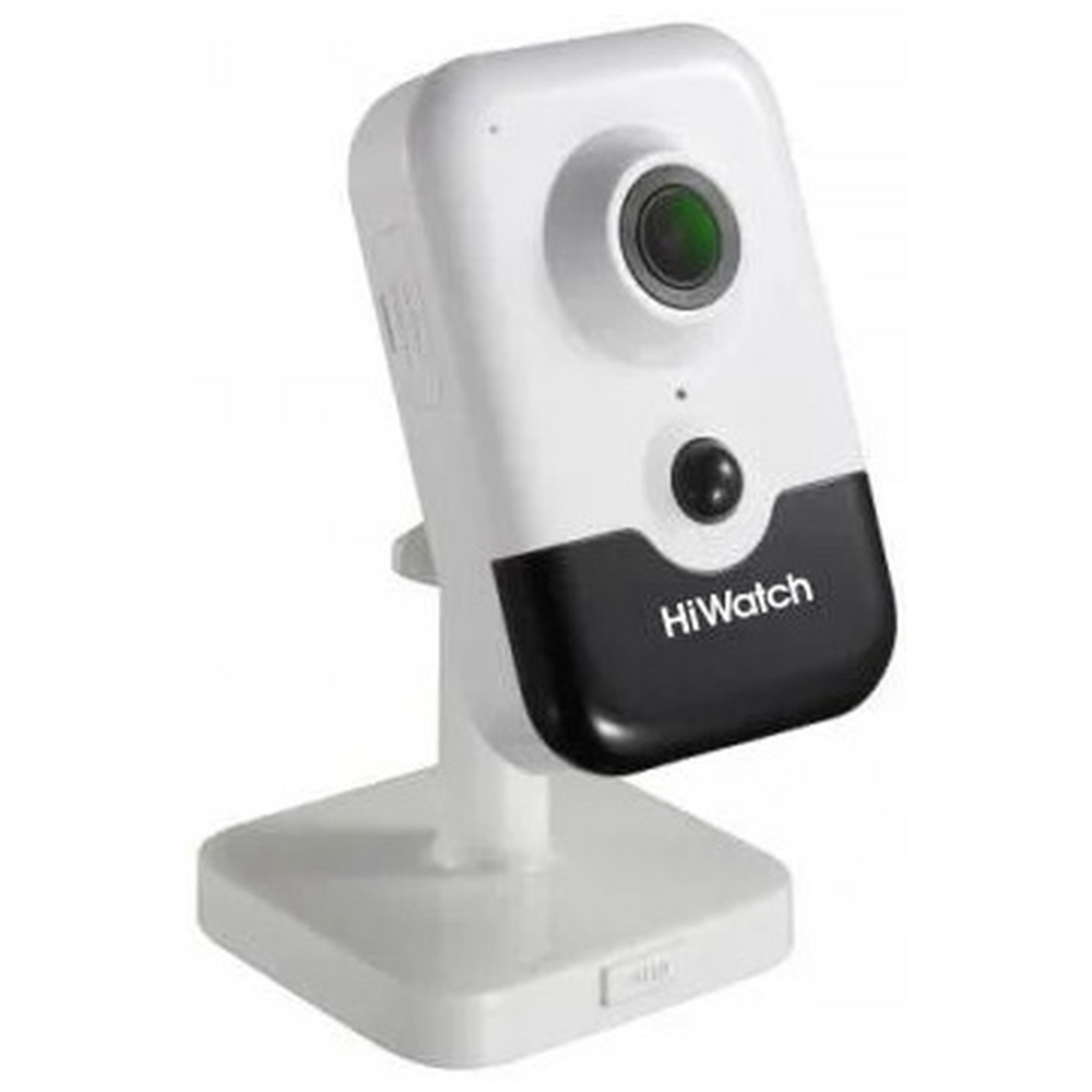 Камера видеонаблюдения IP HiWatch DS-I414 (2.0mm), 2560x1440, 2.0 мм, микрофон, ИК 10 м, 4Мп, 1/2.7" CMOS, внутренняя, кубическая, PoE, белый