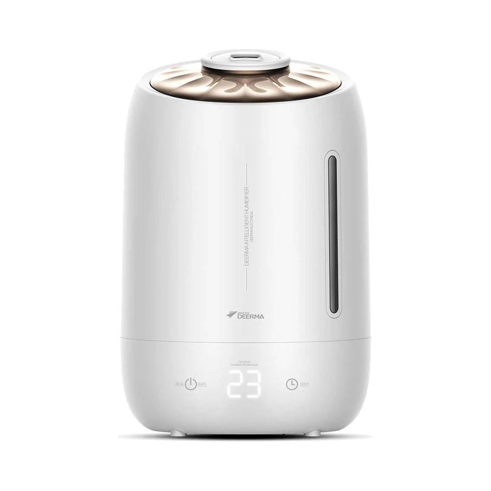 Увлажнитель воздуха Deerma DEM-F600 белый, 40 м², 5 л, ультразвуковой, сенсорное управление, таймер, автовыключение