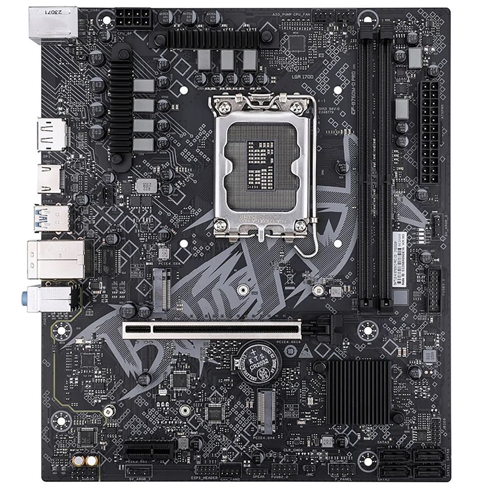 Материнская плата Colorful BATTLE-AX B760M-D PRO V20, LGA 1700, Intel B760, 2xDDR4, 4xSATA, 2xM.2, 1xPCIe 4.0 x16, 1xPCIe x1, 1xHDMI, 1xDP, 1x2.5Gb LAN, 2xUSB-A 2.0, 4xUSB 3.2 Gen 1, 3x3.5 мм, 5.1, mATX