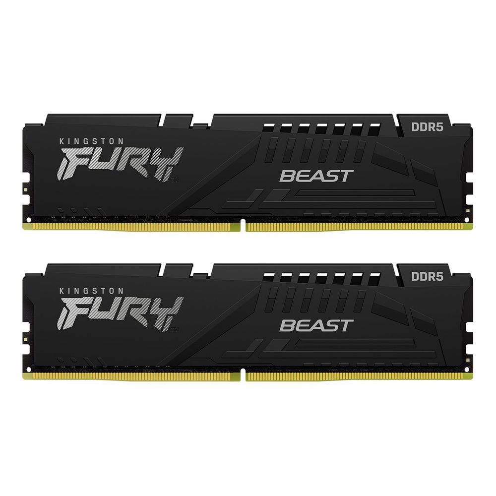 Модуль памяти Kingston 16GBDDR5 5600 DIMM FURY Beast Black XMP Gaming Memory KF556C40BBK2-16 Non-ECC, , CL40, 1.25V, (Kit of 2) 1RX16 40-40-40  288-pin 16Gbit, RTL