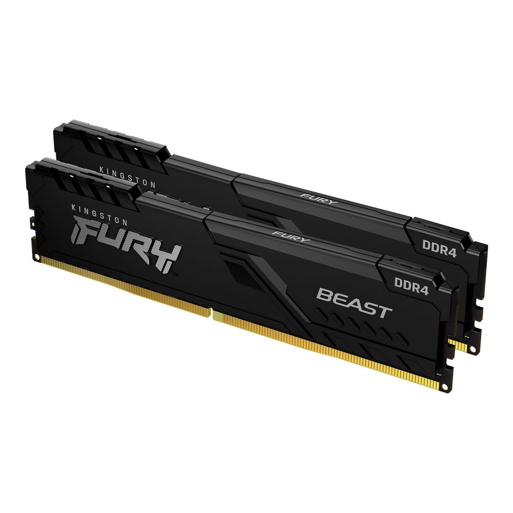 Модуль памяти Kingston FURY Beast Black Gaming Memory KF426C16BBK2/8 8GB DDR4 2666 DIMM Non-ECC, CL16, 1.2V, 512x8 Кит 2х4, RTL, (317862)