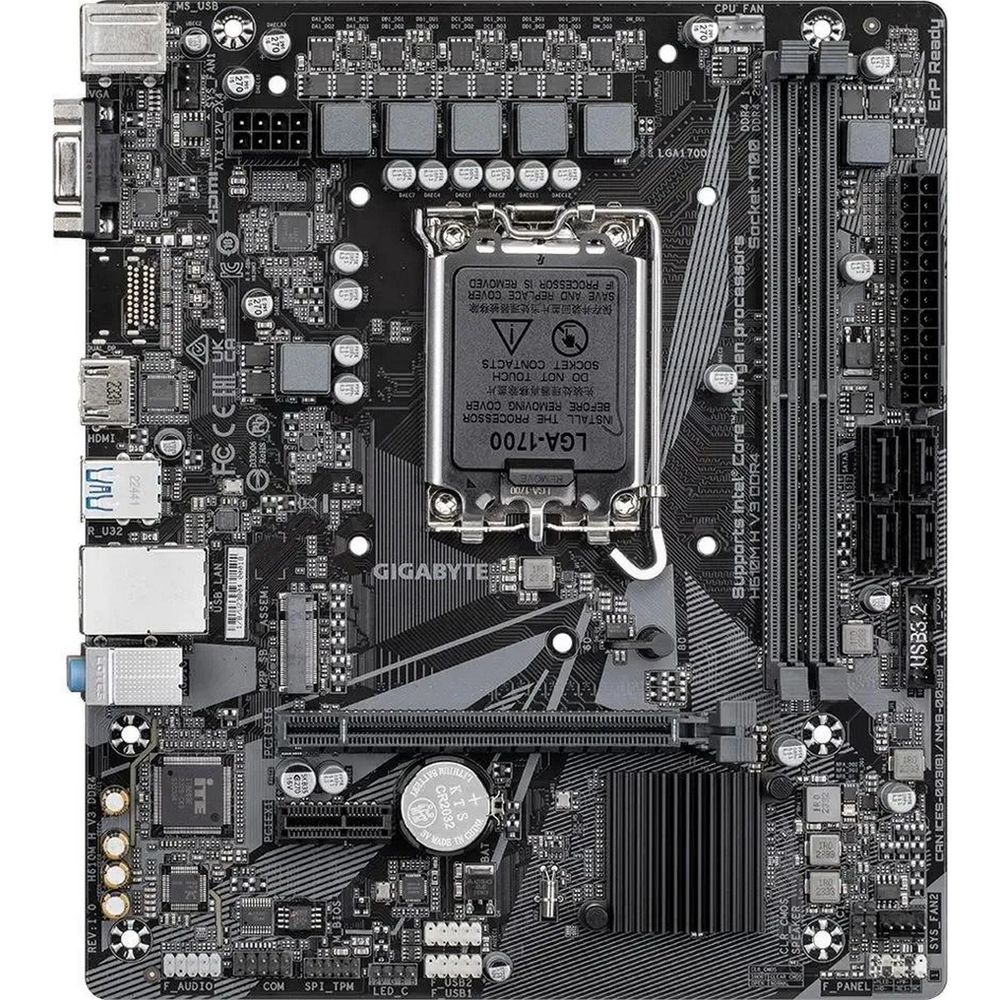 Материнская плата Gigabyte H610M H V3 DDR4, RTL