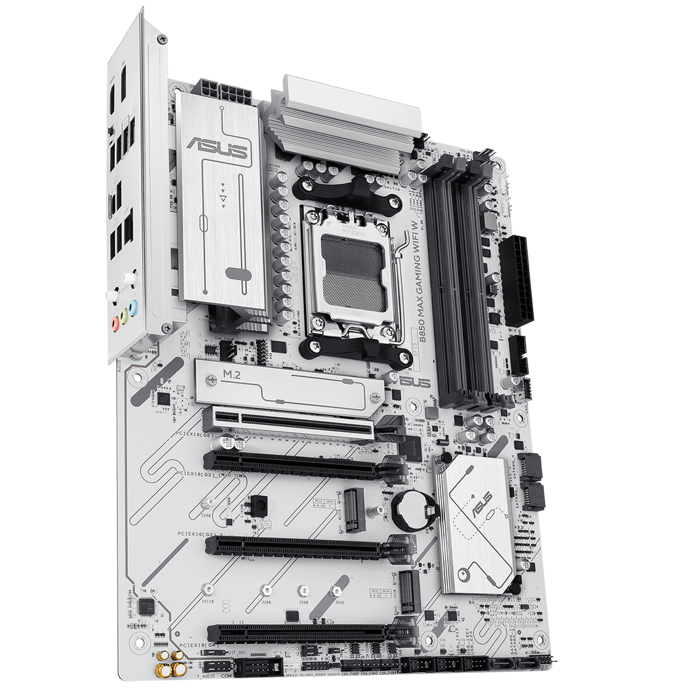 Материнская плата ASUS B850 MAX GAMING WIFI W AM5 ATX 4xDDR5 4xPCIEx16 3xM.2 USB-C DP HDMI 2.5GLAN Wi-Fi 6E