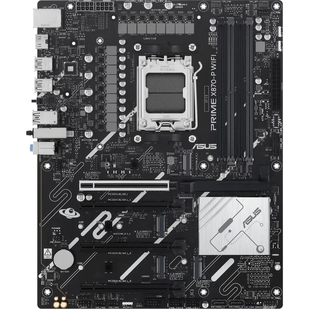 Материнская плата ASUS PRIME X870-P WIFI AM5 ATX 4xDDR5 4xPCIEx16 4xM.2 2xUSB-C HDMI 2.5GLAN Wi-Fi 7