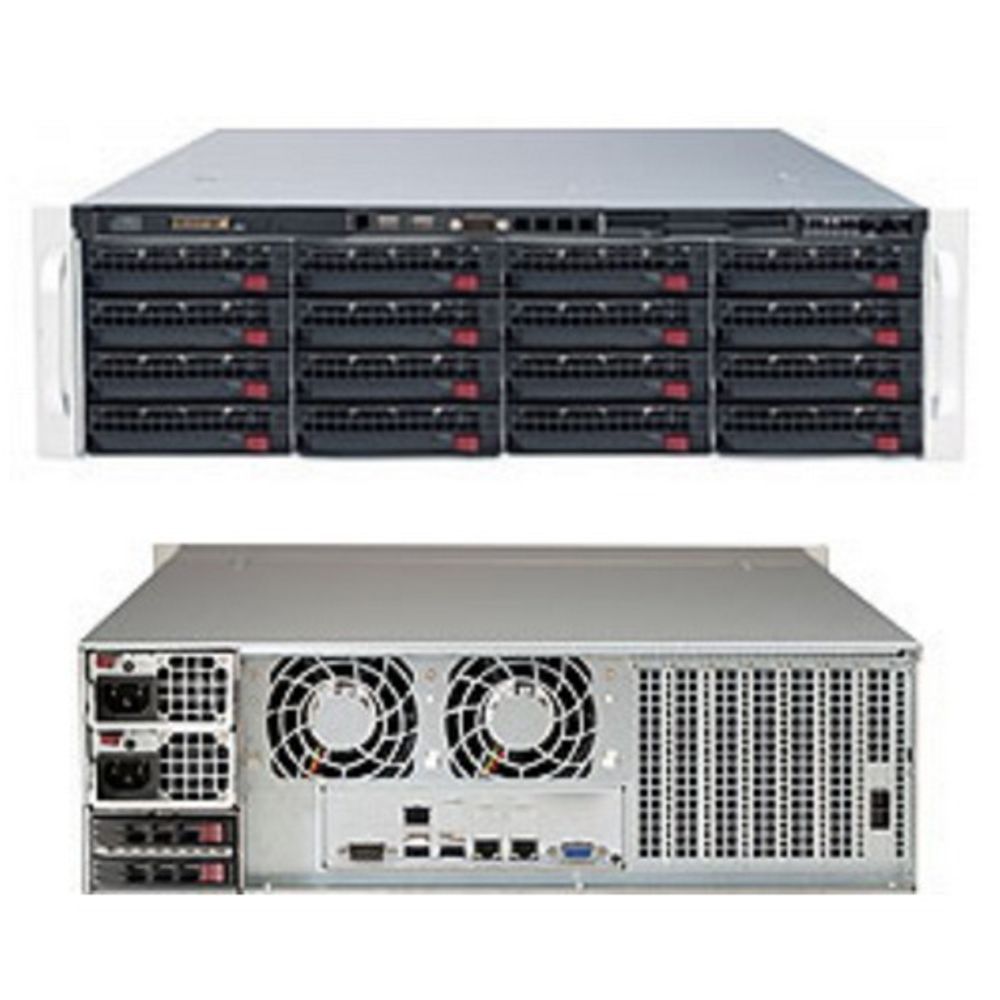 Платформа системного блока SuperMicro SSG-6039P-E1CR16L 3U, 2x LGA3647, 16x DIMM DDR4 2933MHz, 16x 3.5" SAS3/SATA3 expander based backplane, 2x 2.5" SAS3/SATA3 rear, SAS AOC-S3008L-L8E, 2x 1200W (287116)