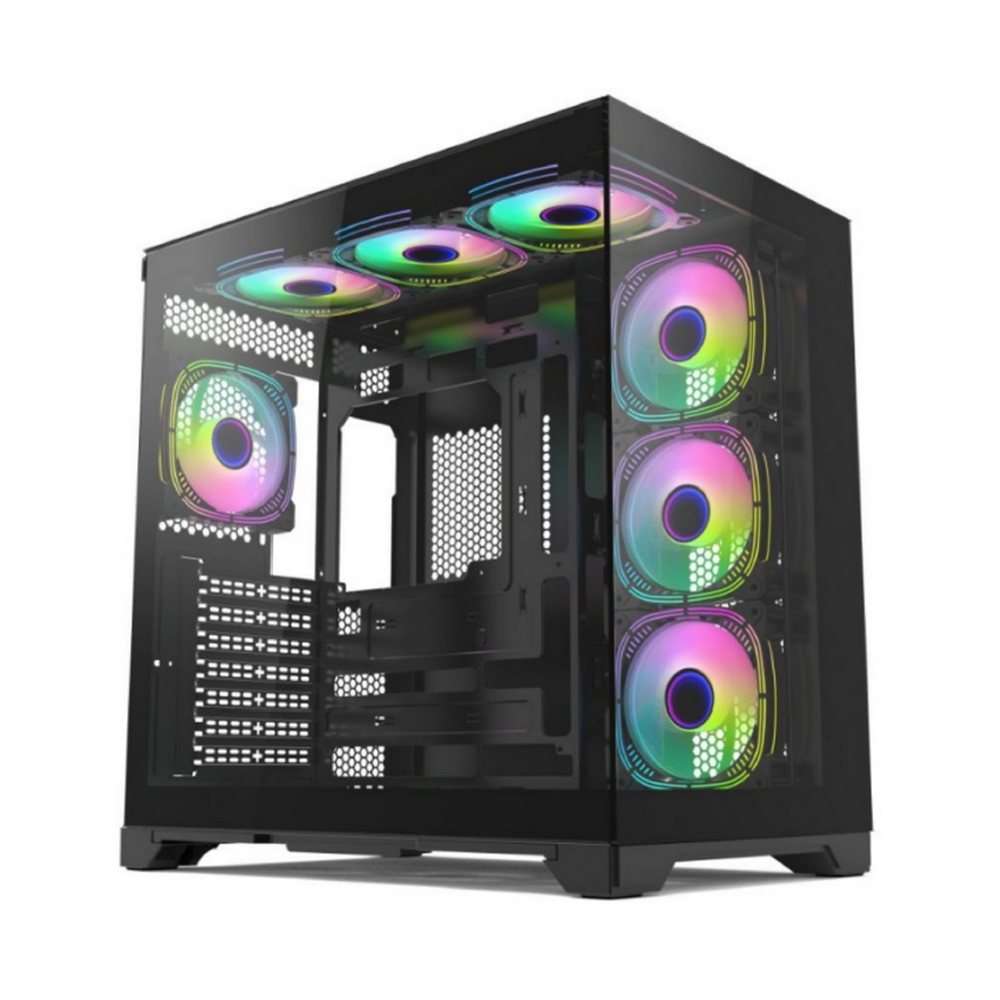 Компьютерный корпус Forza FZ-G42A Seaview TG ATX Case, black, w/o psu, Tempered glass front panel, 1x3,5", 3x2,5",USB3.