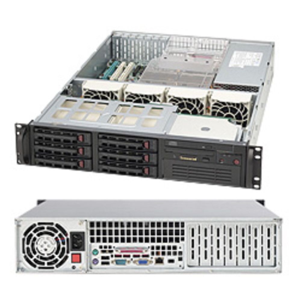 Корпус SuperMicro CSE-823TQ-653LPB BLACK 2U 6 HS SATA W/653W PWS (114085)