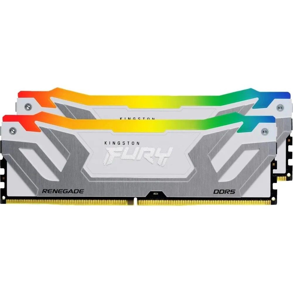 Модуль памяти Kingston 48GB DDR5 8800 FURY Renegade White RGB On-Die ECC CUDIMM CL42 kit 2*24gb