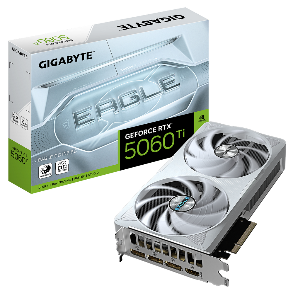 Видеокарта Gigabyte Bad Pack RTX5060Ti EAGLE OC ICE 8GB GDDR7 128bit 3xDP HDMI 2FAN RTL bp