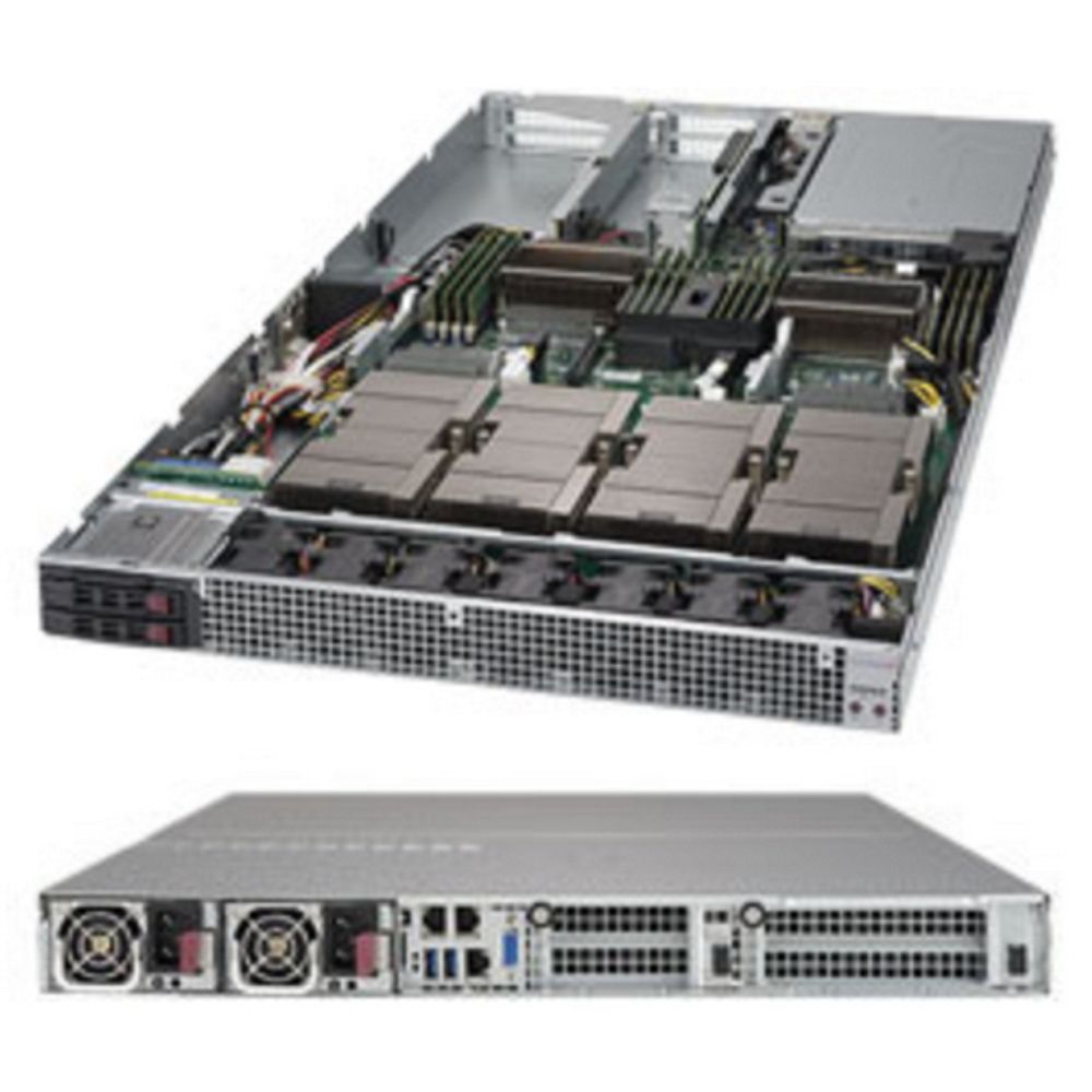 Платформа системного блока SuperMicro SYS-1028GQ-TXR X10DGQ-O-P (Up to 4x NVIDIA Tesla P100 SXM2) 1U Dual Intel Xeon E5-2600V4, 16x 288-pin DDR4 DIMM slots, RPSU (1+1) 2000W Titanium