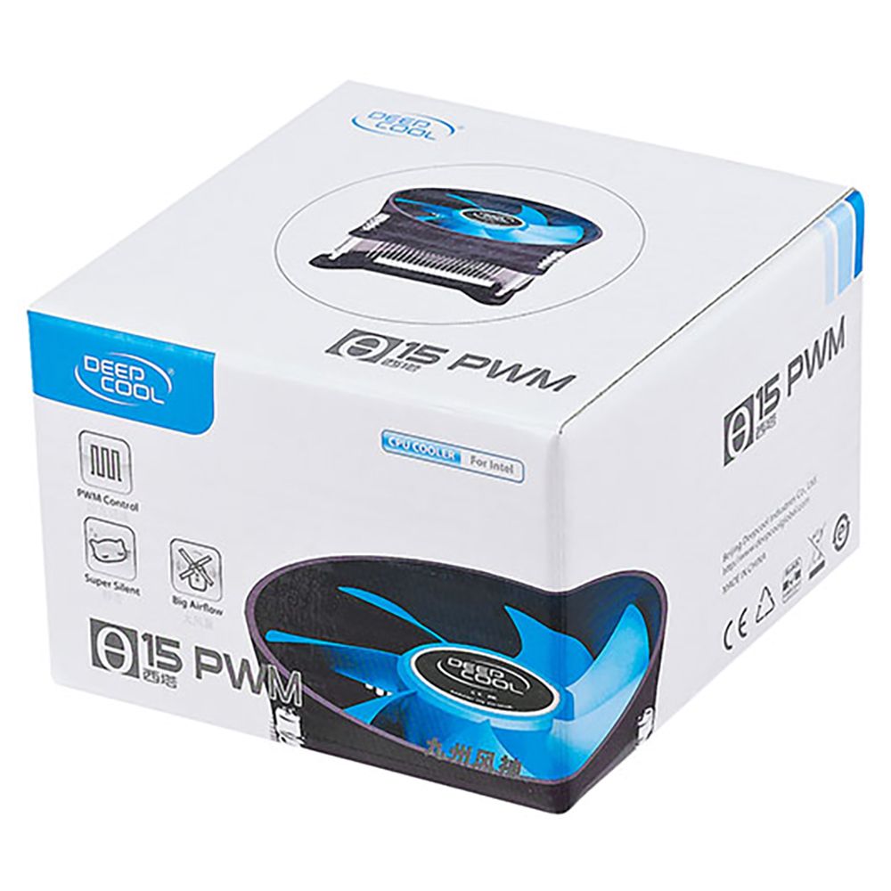 Bad PacВентилятор для процессора Deepcool THETA 15 PWM (705222) (Height 46mm, Fan 100mm, 800-2800±10% rpm, 36dB(A), 4-pin, TDP 65W, Al, Screw, Intel LGA1200/115x) (705222) bp