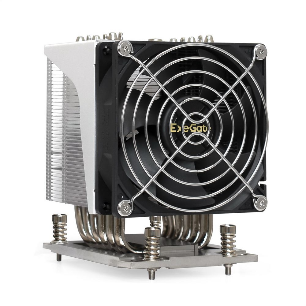 Вентилятор Exegate Кулер ExeGate ESNK-P0064AP4.PWM.4U.SP3.Cu (Al+Cu, 4U, 6 тепл. трубок, LGA SP3, TDP 280W, PWM, 1900-3800RPM, 2 ball bearing, 4pin, 44db, 730г, на винтах, с термопастой, Retail box) (EX293437RUS)