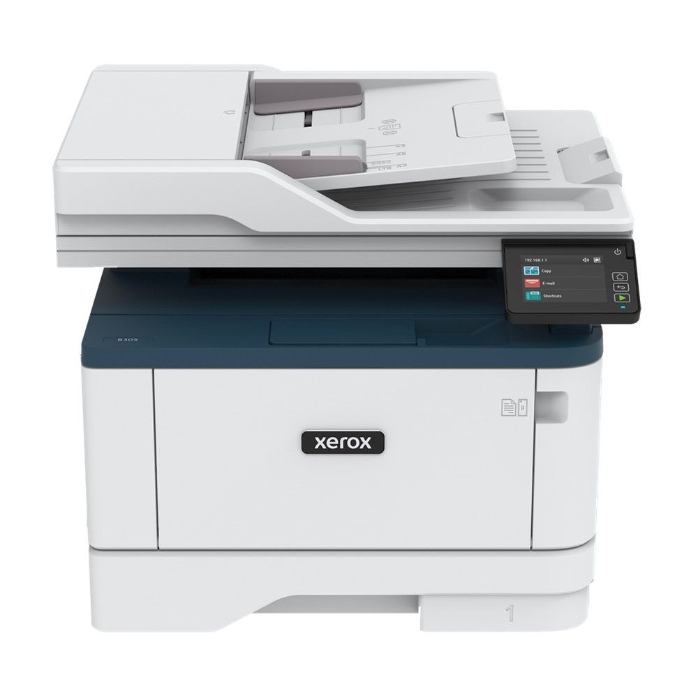 МФУ Xerox Монохромное лазерное WorkCentre B305V_DNI A4, Лазерное, 38 стр/мин, P/C/S, Нагрузка (max) A4, Лазерное, 38 стр/мин, P/C/S, Нагрузка (max) 80K в месяц, 40-sheet ADF, 250+1 стр. - емкость лотков подачи, 1GHz, 512MB, PCL5e/6, USB 2.0, 10/100 Ethernet, Wi-Fi (069389)