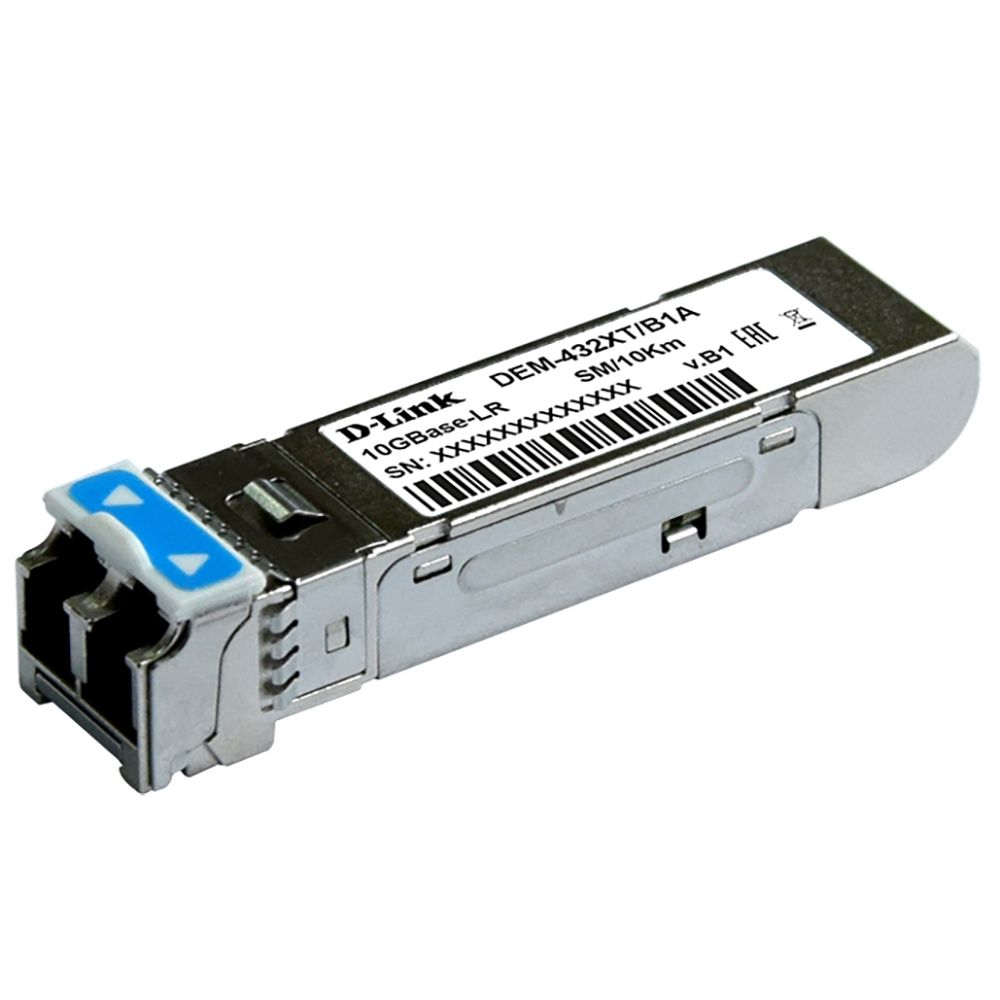 Трансивер D-Link - DEM-432XT, SFP PLUS, 10GBase-LR, Duplex LC, Одномодовый, wavelength TX-1310 нм / RX-1310 нм, до 10Км, full-duplex, 432XT/B1A