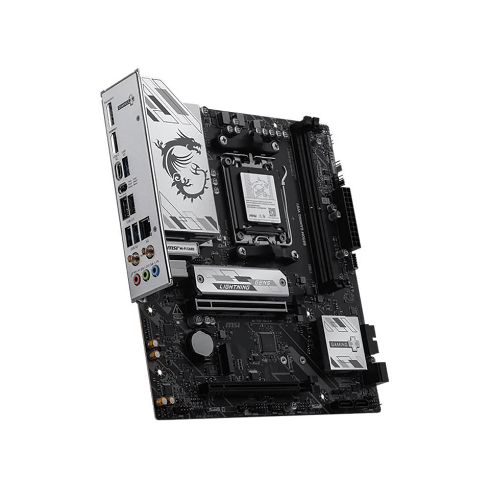 Материнская плата MSI B850M GAMING WIFI B850, AM5, 2*DDR5, 2*PCIEx16, 2*M.2, 2*TypeC, 5*USB3.2Gen1, 6*USB2.0, 4*SATA3.0, 5G, DP, HDMI, M-ATX, RTL