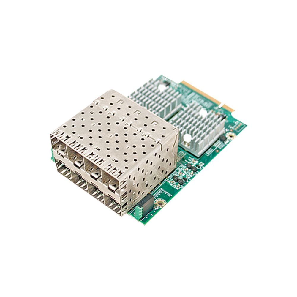 Сетевой адаптер Caswell NID-52083 Сетевой адаптер Proprietary PCIe (SW) Gen 2.0x8, 8x 1GbE SFP Ethernet Ports, Intel i350-AM4 LAN Controller Проприетарный формфактор. Установлен в каретку для установки в платформу (не установлен в устройство)