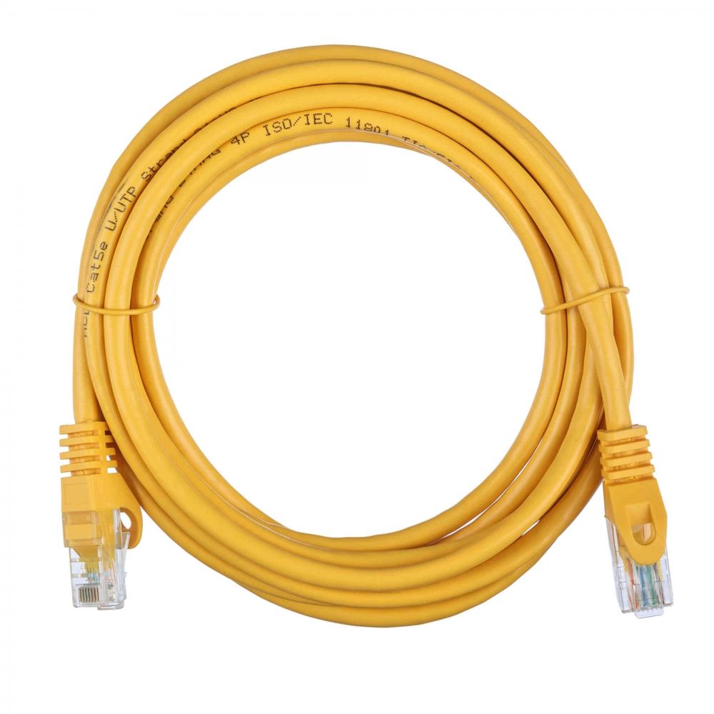 Кабель ACD Патч-корд ACD-LPU5E-30Y |ACD-LPU5E-30Y| Cat5e UTP 24AWG 4Pair, 7/0.18мм CCA Желтый, 3.0м 
