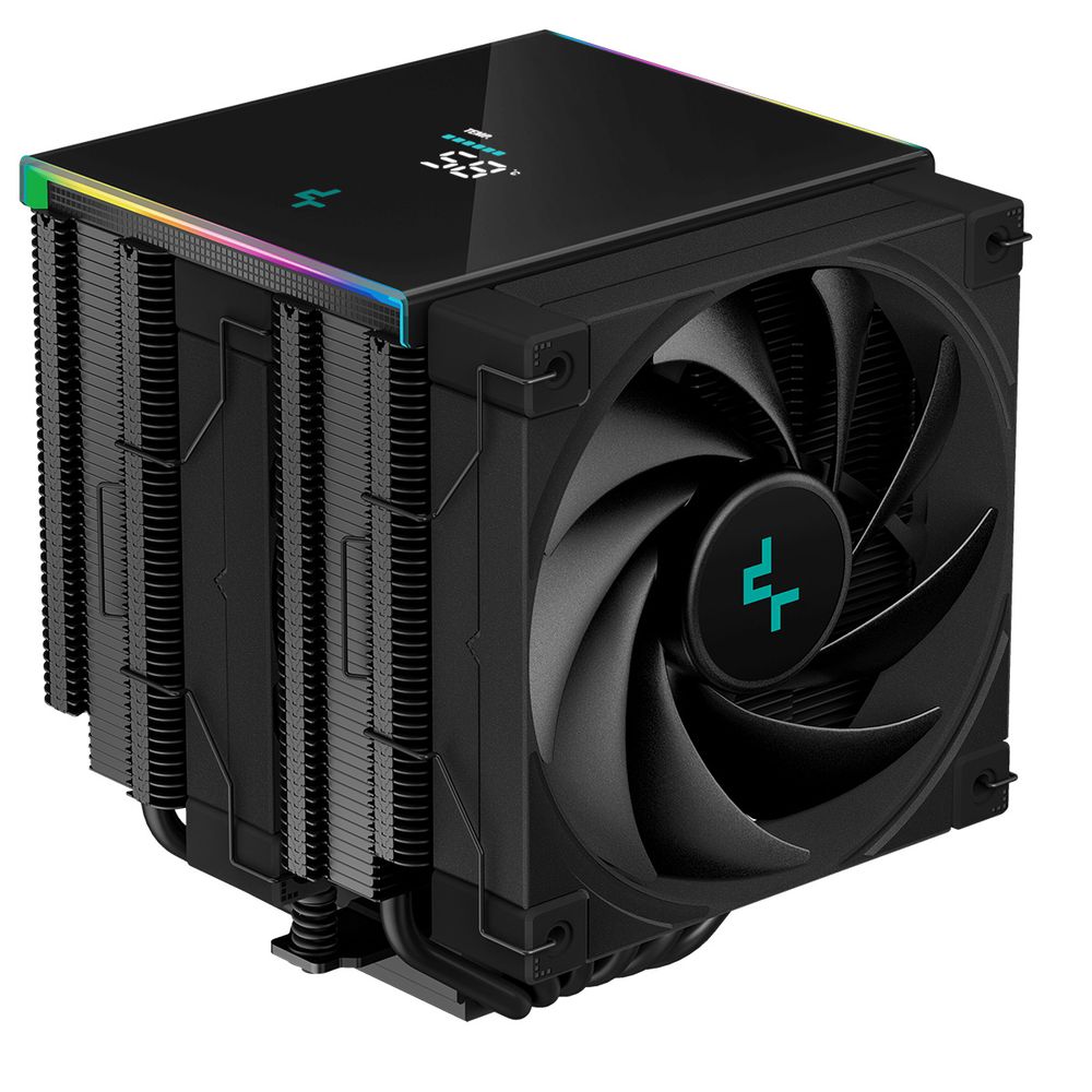 Кулер для процессора DEEPCOOL AK620 DIGITAL черный, 120 мм, алюминий/медь, 1850 об/мин, 28 дБ, 4 pin, 260 Вт, 162 мм