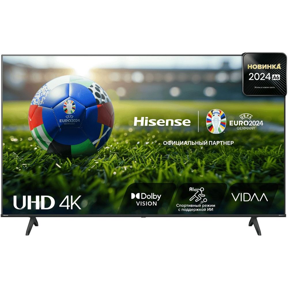 Телевизор LED Hisense 55" 55A6N черный 4K Ultra HD 60Hz DVB-T DVB-T2 DVB-C DVB-S DVB-S2 USB WiFi Smart TV
