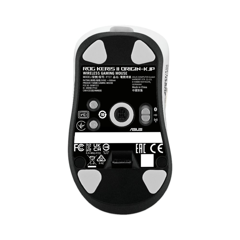 Мышь ASUS P727 ROG KERIS II ORIGIN-KJP/WHT 63g 42,000DPI USB Bluetooth 5.1 2.4GHz 5buttons