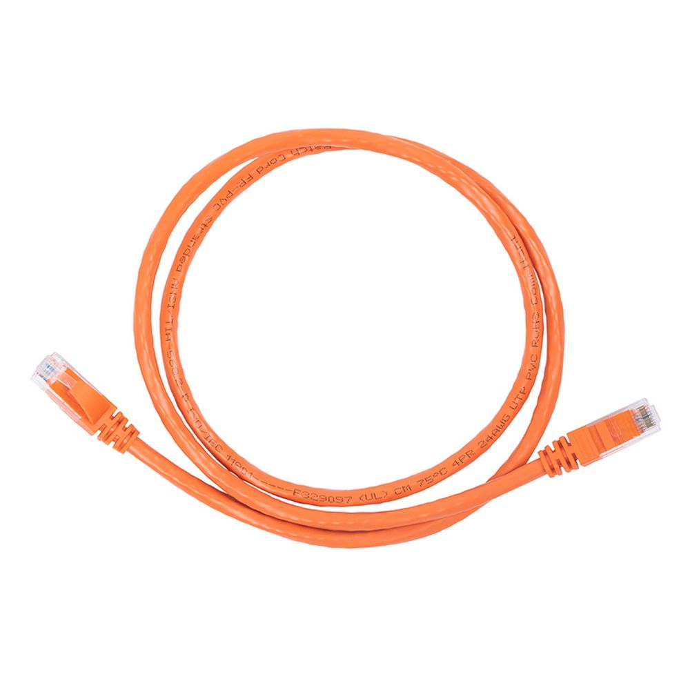 Кабель ACD Патч-корд ACD-LPU6Z-10O |ACD-LPU6Z-10O| Cat6 UTP 26AWG 4Pair, CU, LSZH, Оранжевый, 1м 