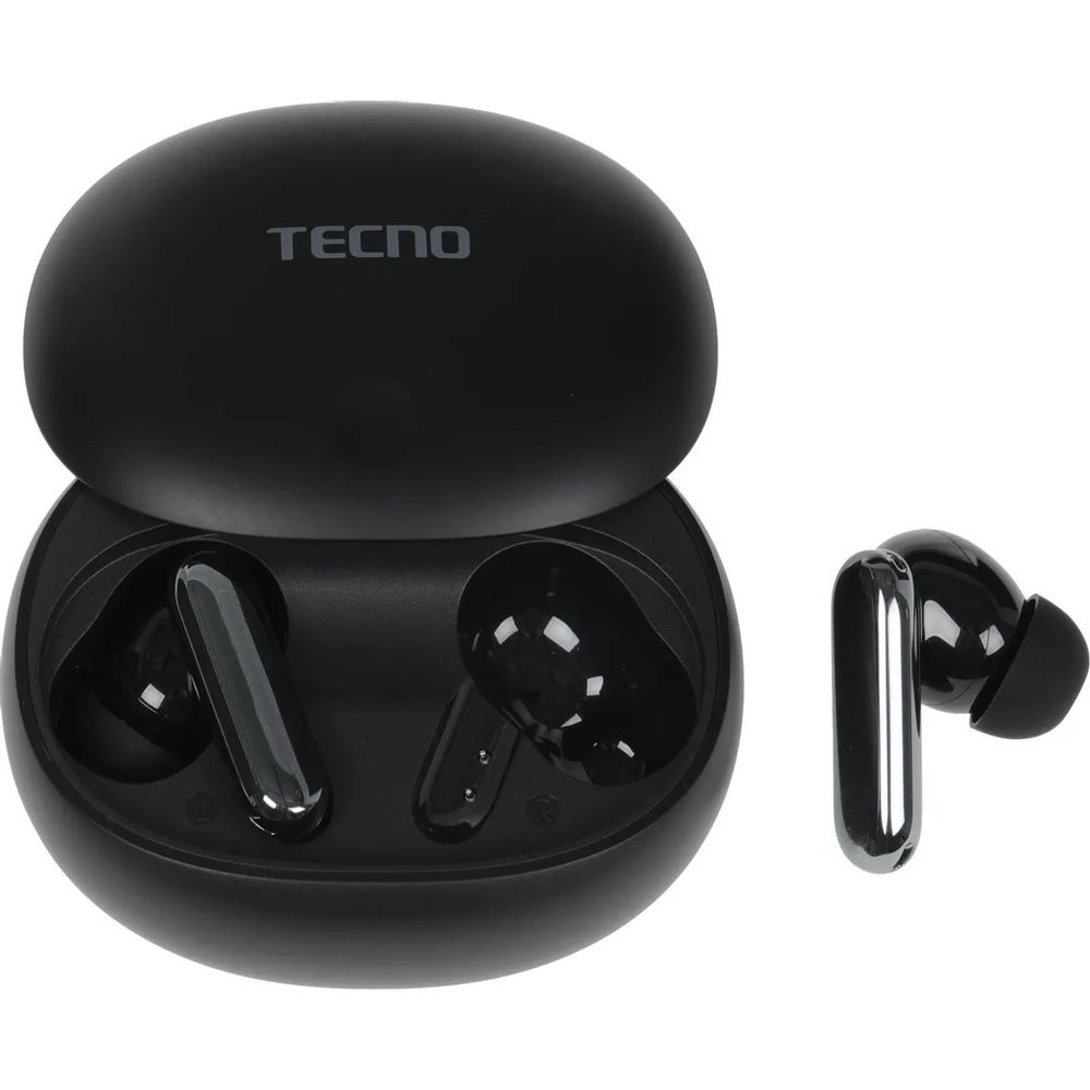 Наушники Tecno True 1 Air TU01 черный беспроводные bluetooth (TU01 AIR ELEGANT BLAC