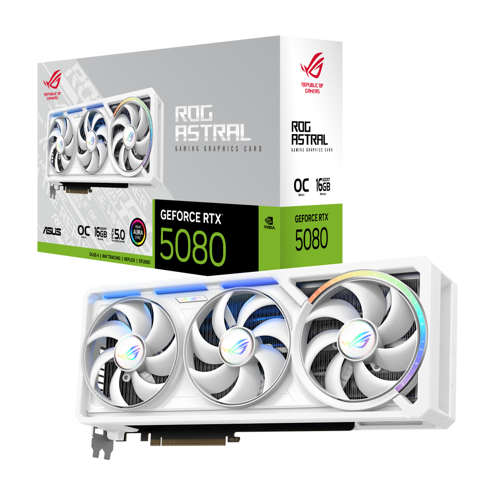 Видеокарта ASUS ROG-ASTRAL-RTX5080-O16G-WHITE белый