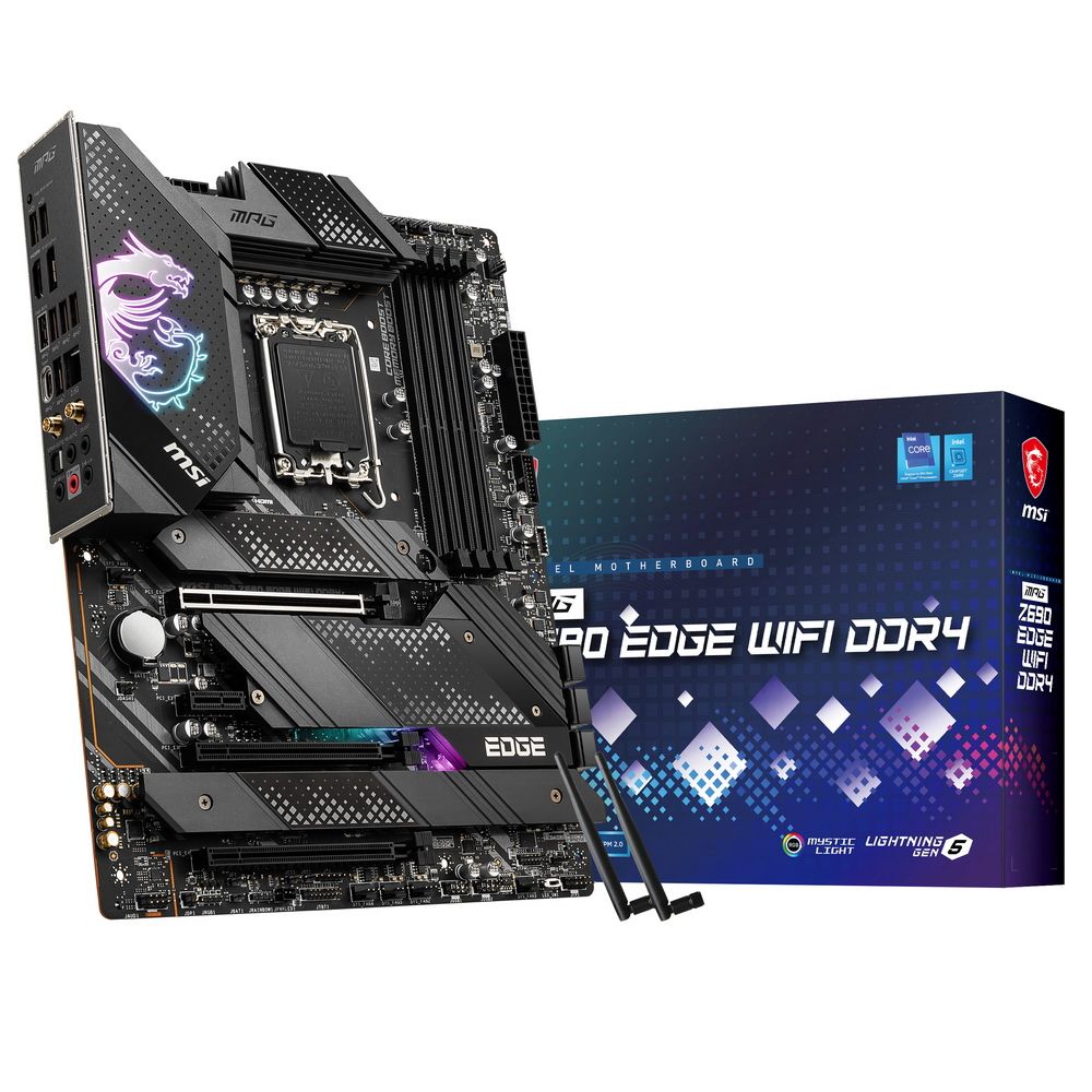 Материнская плата MSI MPG Z690 EDGE WIFI DDR4 MS-7D31\MPG Z690 EDGE WIFI DDR4\601-7D31-01S,10\801-7D31-001\STD MPG Z690 EDGE WIFI DDR4,Z690, LGA 1700,4*DDR4,3*PCI-Ex16,4*M.2,6*SATA3,5*USB3.2 Gen2,HD A\,(911-7D31-03S), RTL {5} (886561)