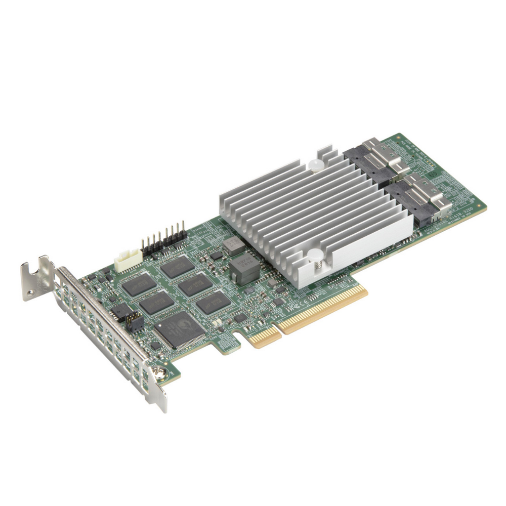 Контроллер SuperMicro AOC-S3916L-H16iR-32DD AOC-S3916L-H16iR-32DD-O 16 int 12Gb/s ports, x8 Gen4, ROC - LP, 32HDDw/exp,RoHS