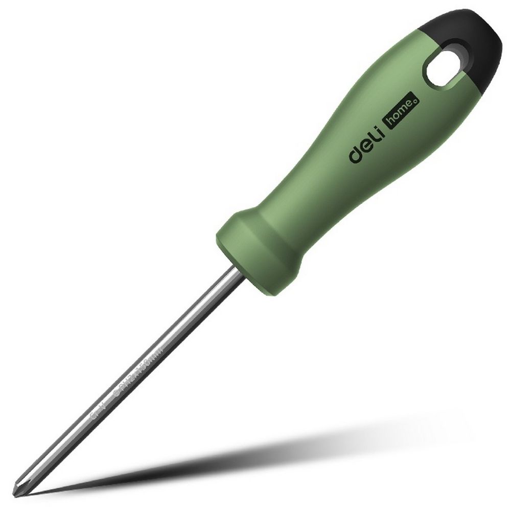 Отвертка Deli Крестовая отвертка ";Home Series Green"; Deli HT1206L PH2x150 мм Эксклюзивный дизайн, рукоятка из высококачественного софттач пластика